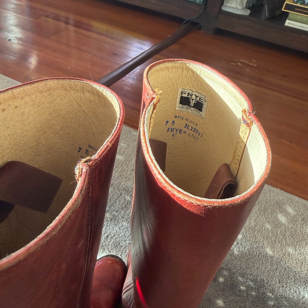 Frye Tan Leather Boots Rare find Vintage - Picture 3 of 11